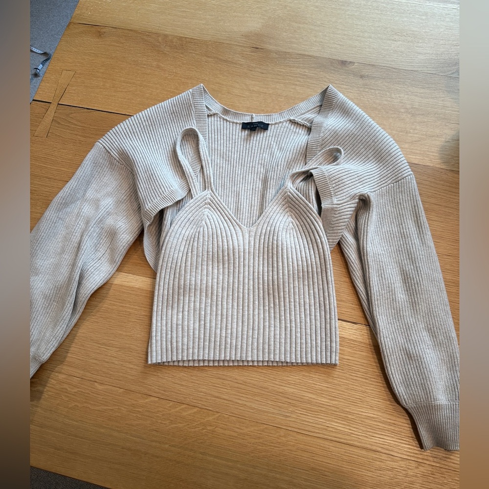 The Range Cami and Cropped cardigan set size S